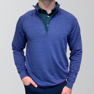 Turtleson Wynn Performance Quarter-Zip-Admiral Heather