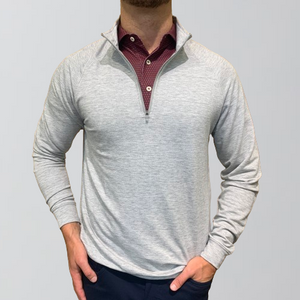 Turtleson Wynn Performance Quarter-Zip-Pearl Heather