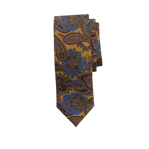 Robert Jensen Neckwear-Yellow Blue Paisely