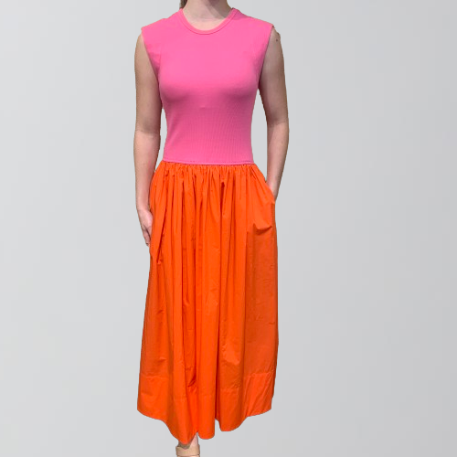Brave+True Daphne Dress-Hot Pink and Mandarin