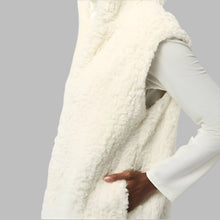 Load image into Gallery viewer, Joseph Ribkoff Faux Fur Textured Stripe Vest-Vanilla
