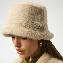 Load image into Gallery viewer, Joseph Ribkoff Faux Fur Bucket Hat-Almond
