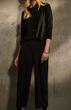 Load image into Gallery viewer, Joseph Ribkoff Silky Knit Cropped Jumpsuit-Black
