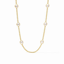 Load image into Gallery viewer, Julie Vos Gold Laguna Stone Station Necklace-Pearl
