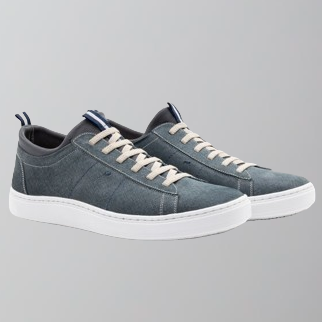 Martin Dingman Cameron Saddle Leather Sneaker-Ocean