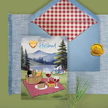 Load image into Gallery viewer, Niquea.D Handmade Picnic Scene Husband Birthday Card
