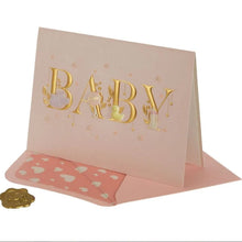 Load image into Gallery viewer, Niquea.D Baby Lettering Girl Baby Card
