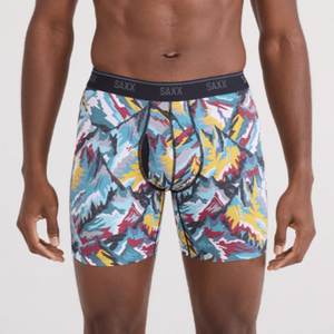SAXX Quest Quick-Dry Mesh Boxer Brief Fly-Prism Peaks
