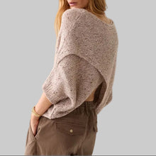 Load image into Gallery viewer, Summum Wrap Knit Sweater-Light Taupe
