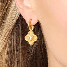 Load image into Gallery viewer, Julie Vos Malta Theodora Hoop &amp; Charm Earring-Cubic Zirconia
