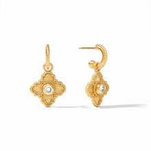 Load image into Gallery viewer, Julie Vos Malta Theodora Hoop &amp; Charm Earring-Cubic Zirconia
