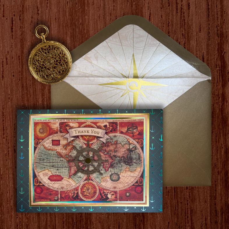 Niquea.D Thank You Card- World Map