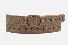 Load image into Gallery viewer, Amsterdam Heritage Aurelia Leather Studded Belt- Taupe

