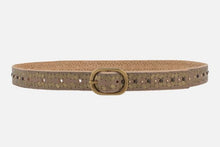 Load image into Gallery viewer, Amsterdam Heritage Aurelia Leather Studded Belt- Taupe
