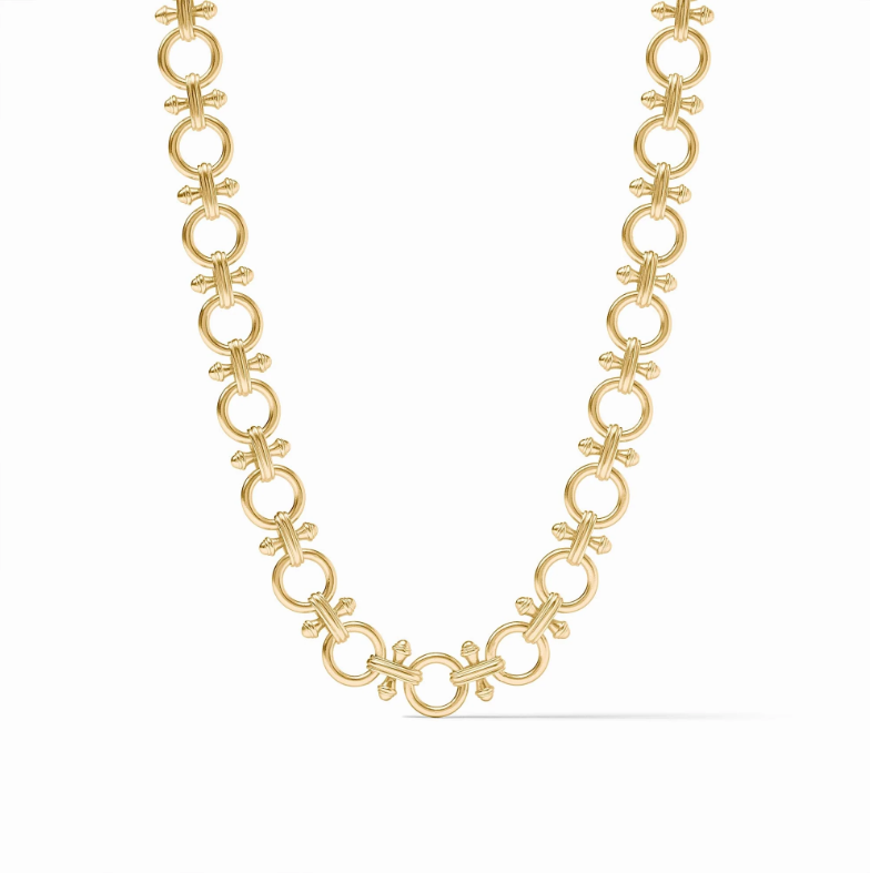 Julie Vos Bamboo Link Necklace-Gold