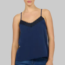 Load image into Gallery viewer, Dear John Alexandria Lace Silky Tank- Black Iris
