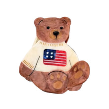 Load image into Gallery viewer, Solar Eclipse Americana Teddy Bear Claw Hair Clip
