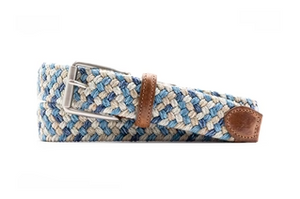 Martin Dingman Como Belt-Saddle-Tropical Blue Multi