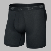 Load image into Gallery viewer, SAXX Quest Quick-Dry Mesh Boxer Brief Fly-Black

