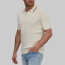 Load image into Gallery viewer, Raffi Mini Cable Johnny Collar Polo-Bone
