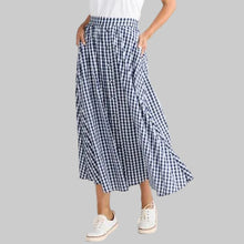 Load image into Gallery viewer, Brave + True Lucy Skirt-Navy Gingham
