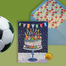 Load image into Gallery viewer, Niquea.D Brother Birthday Card- Sports Birthday Cake
