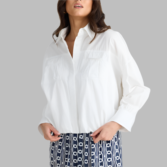 Brave + True Fisher Shirt-White
