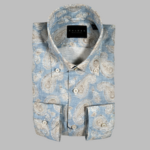 Load image into Gallery viewer, Calder Sport Shirt-Madison Fit-Blue/Brown Paisley
