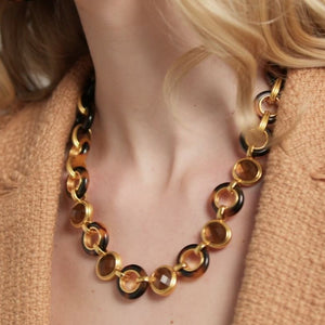 Julie Vos Carnaby Stone Necklace-Tortoiseshell