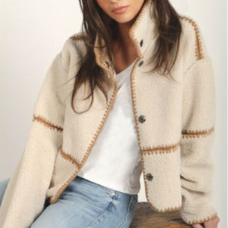 Dylan Casey Stitched Reversible Jacket-Teddy Brown