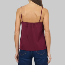 Load image into Gallery viewer, Dear John Alexandria Lace Silky Tank- Cherry Tea
