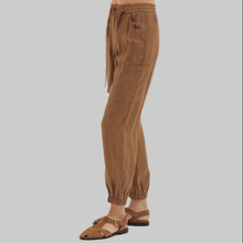 Load image into Gallery viewer, Crescent Eden Woven Cargo Jogger Pants-Brown
