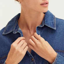 Load image into Gallery viewer, Crescent Gianna Denim Button Up Shirt-Denim Blue
