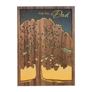 Niquea.D Dad Birthday Card- Lasercut Oak Tree