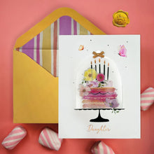 Load image into Gallery viewer, Niquea.D Daughter Birthday Card- Cloche with Cake
