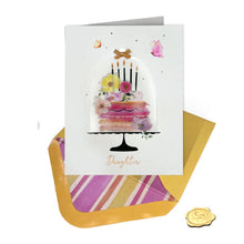 Load image into Gallery viewer, Niquea.D Daughter Birthday Card- Cloche with Cake

