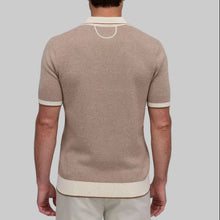Load image into Gallery viewer, Raffi Pique Johnny Collar Polo-Desert
