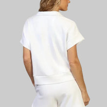 Load image into Gallery viewer, Dylan Short Sleeve Half Zip-White
