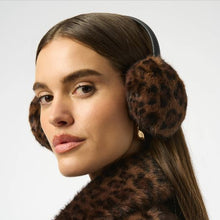 Load image into Gallery viewer, Joseph Ribkoff Faux Fur Leopard Print Ear Muffs-Beige/Black
