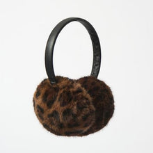 Load image into Gallery viewer, Joseph Ribkoff Faux Fur Leopard Print Ear Muffs-Beige/Black
