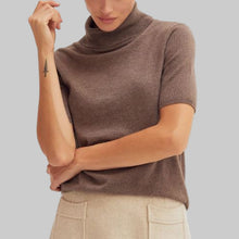 Load image into Gallery viewer, Crescent Elena Cashmere Turtleneck Top-Brown
