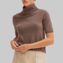 Load image into Gallery viewer, Crescent Elena Cashmere Turtleneck Top-Brown

