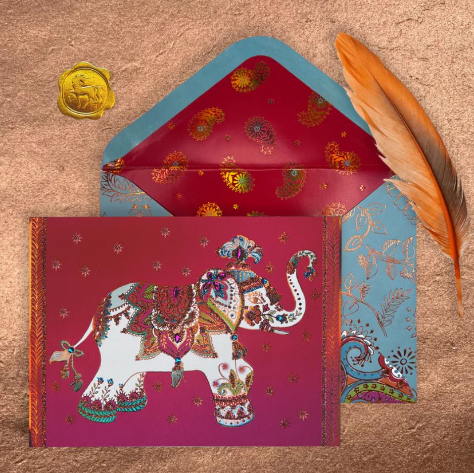 Niquea.D Birthday Card- Decorative Elephant
