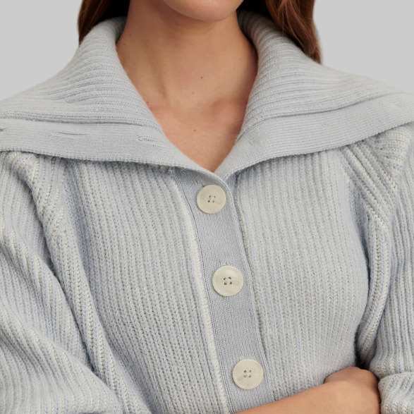 Varley Filey Plated Sweater- Mist Blue