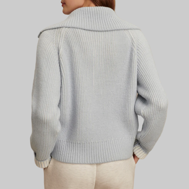 Varley Filey Plated Sweater- Mist Blue