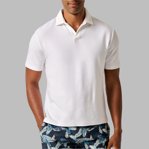 Johnnie-O Frankie Johnny Collar Solid Polo-White