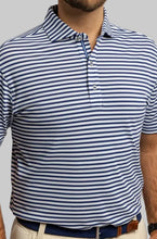 Load image into Gallery viewer, Turtleson George Stripe Diamond Knit Polo-Anchor
