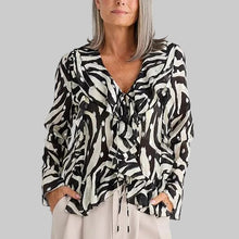 Load image into Gallery viewer, Brave + True Harper Top- Zebra Print
