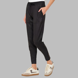 Six Fifty Headliner Coated Zip Jogger-Black
