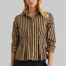 Load image into Gallery viewer, Hinson Wu Martina 3/4 Sleeve-Latte/Black
